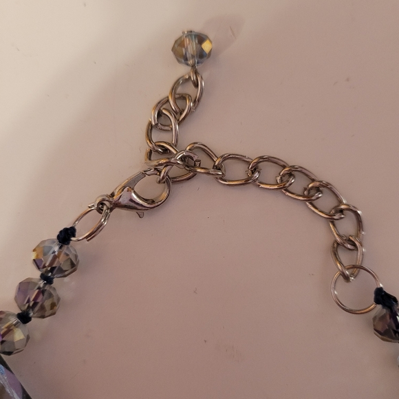 Alain Gerard Necklace (8.5") and Earrings Set Translucent Blue Purple New In Box - Picture 6 of 6